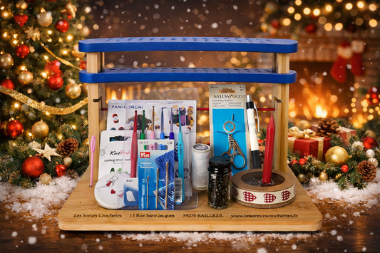 Porte-crochets en bambou verni édition BOX premium – Les sœurs crochettes