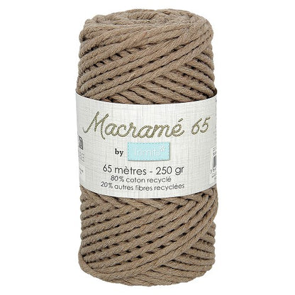 Macramé 65 Mètres 250 Gr 80% coton 20% autres fibre