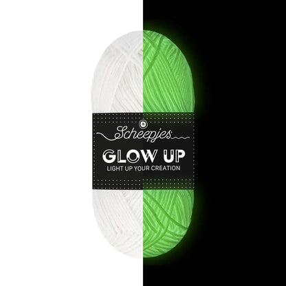 Scheepjes Glow Up – Lot de 10 pelotes de laine phosphorescente, fil lumineux pour tricot et crochet
