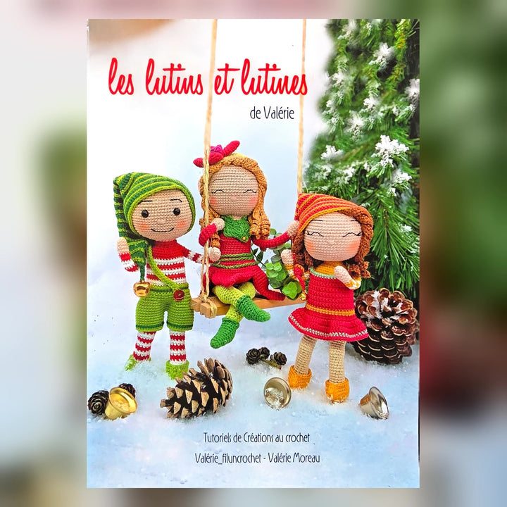 Couverture du livre Les Lutins et Lutines de Valérie Moreau, tutoriels de créations au crochet